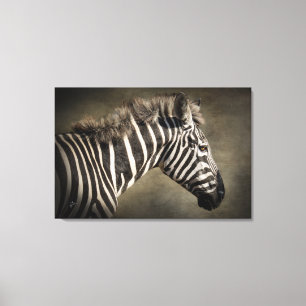 Impressão Em Tela Fotografia de Vida Selvagem de Zebras Arte