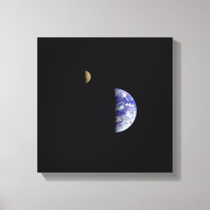 Impressão Em Tela Fotografia do espaço de Galileo da lua da terra