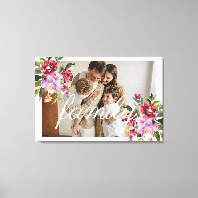 Impressão Em Tela fotografia personalizada da família floral (Frente)