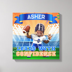 Impressão Em Tela Fotografia Personalizada Futebol Americano Quarter