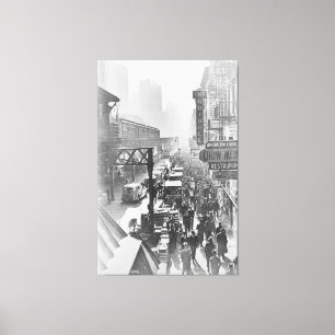 Impressão Em Tela Fotografia Vintage da 6 Avenue NYC (1940)