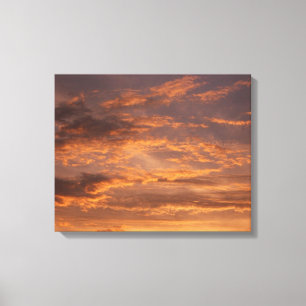 Impressão Em Tela Fotos da Paisagem Colorida do Céu com Nuvens ao Pô