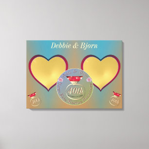 Impressão Em Tela Fotos do 40º aniversário de casamento