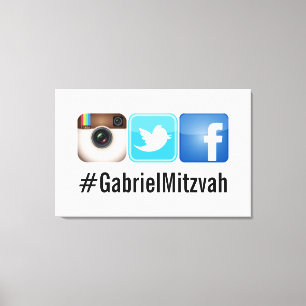 Impressão Em Tela Fotos do PixDezines Hashtag Party Letreiro