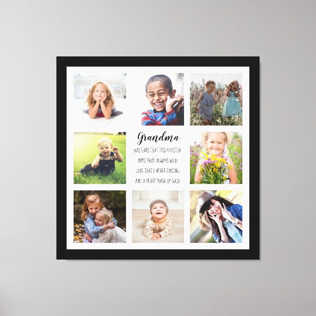 Impressão Em Tela Fotos personalizadas Vovó Citação de tela estendid (Frente)