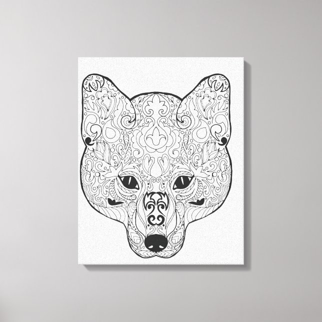 Impressão Em Tela Fox Head inspirado 6 (Frente)