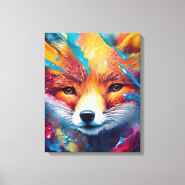 Impressão Em Tela Fox Red Fox Animal Discovery Adventure Nature (Frente)
