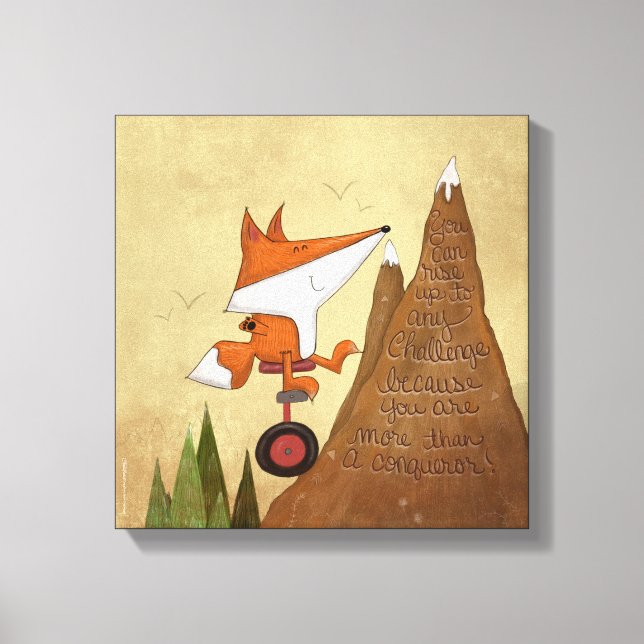 Impressão Em Tela Fox Uniciclist-Mais que Conquistador (Frente)