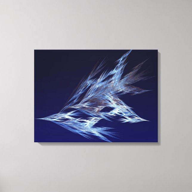 Impressão Em Tela Fractal - Aves em Voo (Frente)