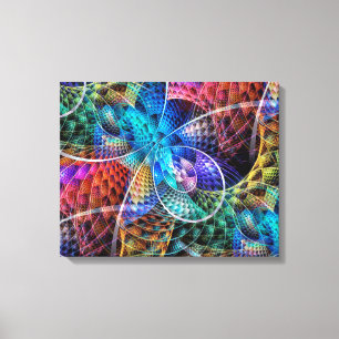 Impressão Em Tela Fractal de apófise abstrato - X - lado a lado