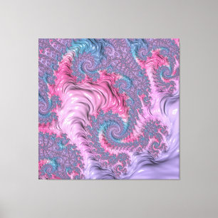 Impressão Em Tela Fractal de Pastel