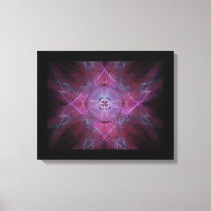 Impressão Em Tela Fractal de Trevo Roxo em Tela Enrolada