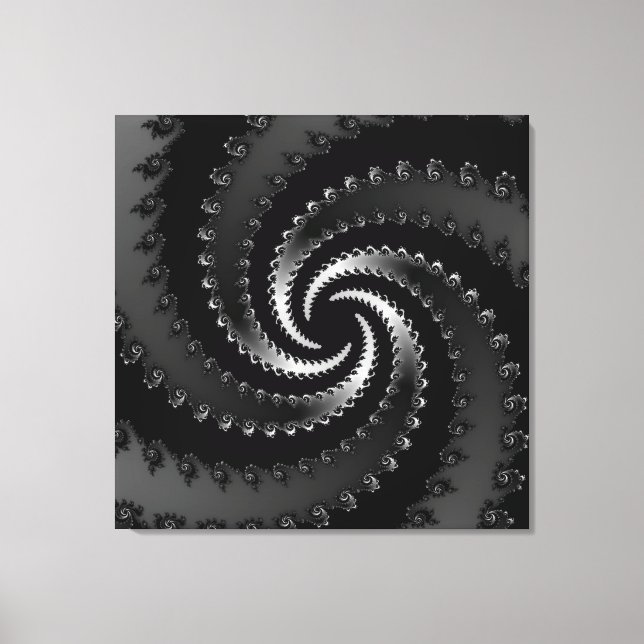 Impressão Em Tela Fractal de Vortex Escuro (Frente)