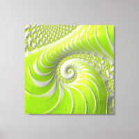 Fractal espiral do Verde limão moderno abstrato