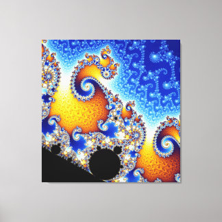 Impressão Em Tela Fractal Espiral Duplo por Satélite Conjunto de Man
