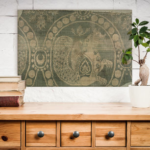 Impressão Em Tela Fragmento de seda que mostra 'o Senmurv