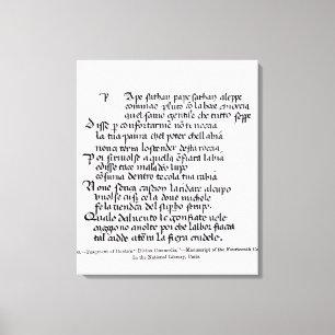 Impressão Em Tela Fragmento do Divina Commedia de Dante '