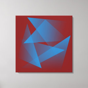 Impressão Em Tela Fragmentos azuis flutuantes