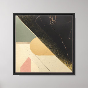 Impressão Em Tela "Fragmentos: Um Pastel Minimalista Riso Texturizad