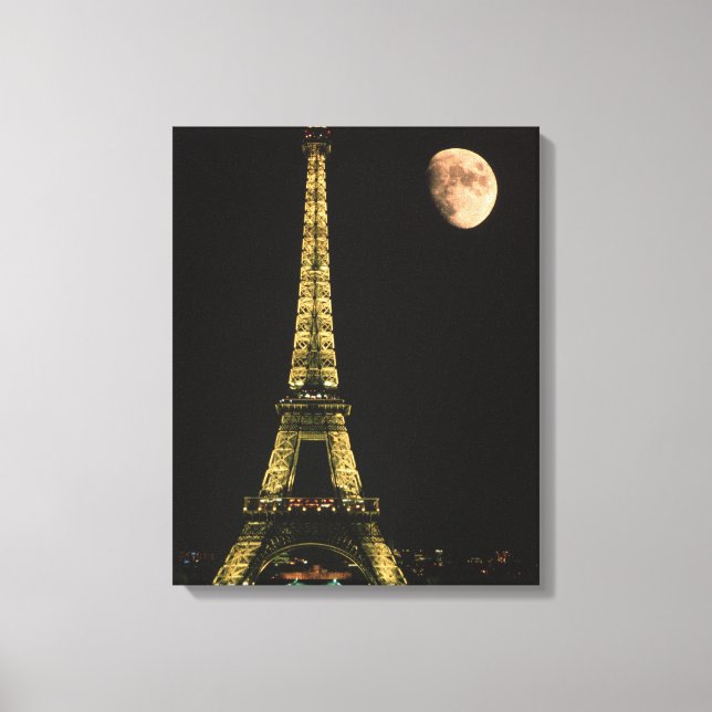 Impressão Em Tela França, Paris. Torre Eiffel à noite com (Frente)