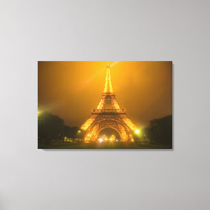 Impressão Em Tela França, Paris. Torre Eiffel iluminada às 3