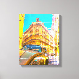 Impressão Em Tela France Architecture French Street Old Car Paris
