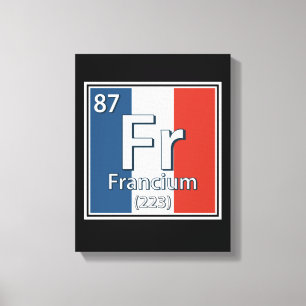Impressão Em Tela Francium - França Bandeira da Ciência Francesa