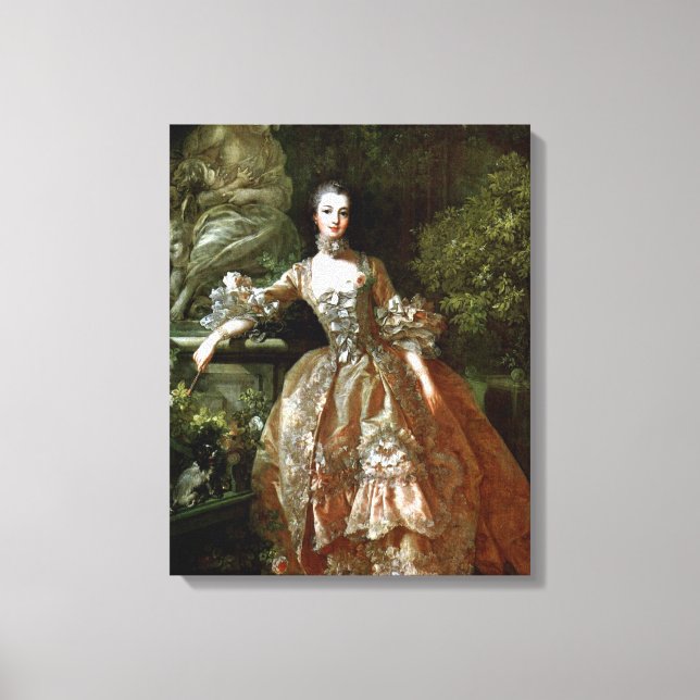 Impressão Em Tela Francois Boucher - Madame de Pompadour (Frente)
