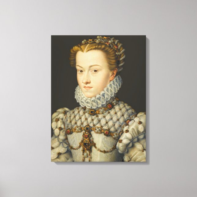 Impressão Em Tela Francois Clouet - Isabel da Áustria (Frente)