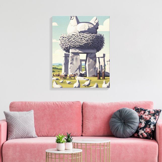 Impressão Em Tela Frango engraçado (Insitu(Sala de estar))