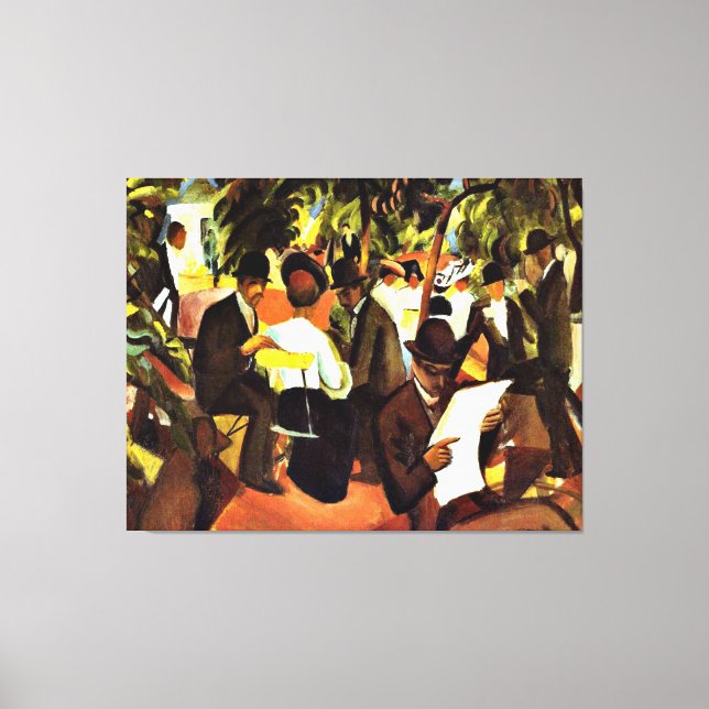 Impressão Em Tela Franz Marc - Restaurante do Jardim (Frente)