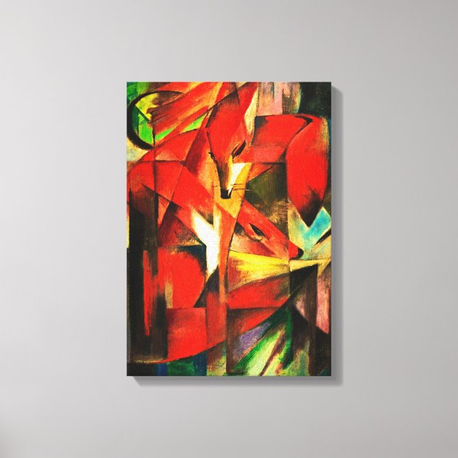 Impressão Em Tela Franz Marc The Foxes Red Fox Expressionismo Alemão (Frente)