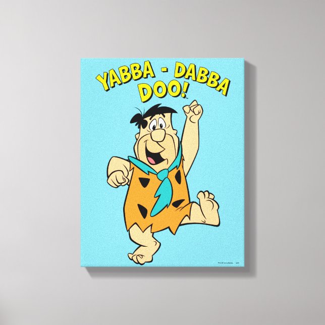 Impressão Em Tela Fred Flintstone Yabba-Dabba Doo! (Frente)