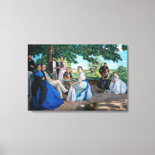Impressão Em Tela Frédéric Bazille - A Reunião de Família