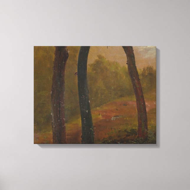 Impressão Em Tela Frederic Edwin Church - Cena da Floresta (Frente)