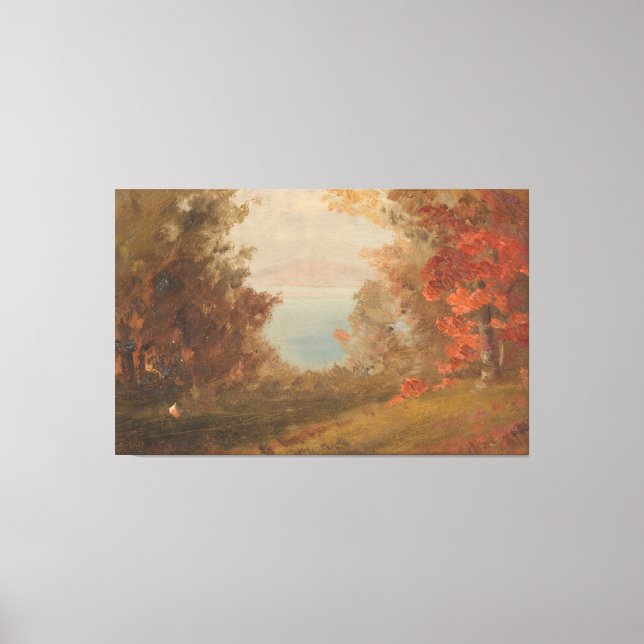 Impressão Em Tela Frederic Edwin Church - Cena Florestal (Frente)