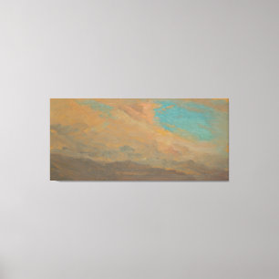 Impressão Em Tela Frederic Edwin Church - Céu Nublado sobre Montanha
