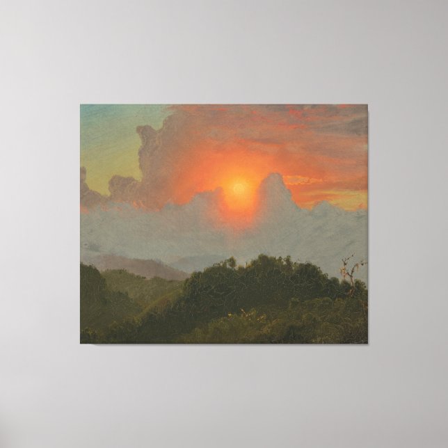 Impressão Em Tela Frederic Edwin Church - Céus Nublados  (Frente)