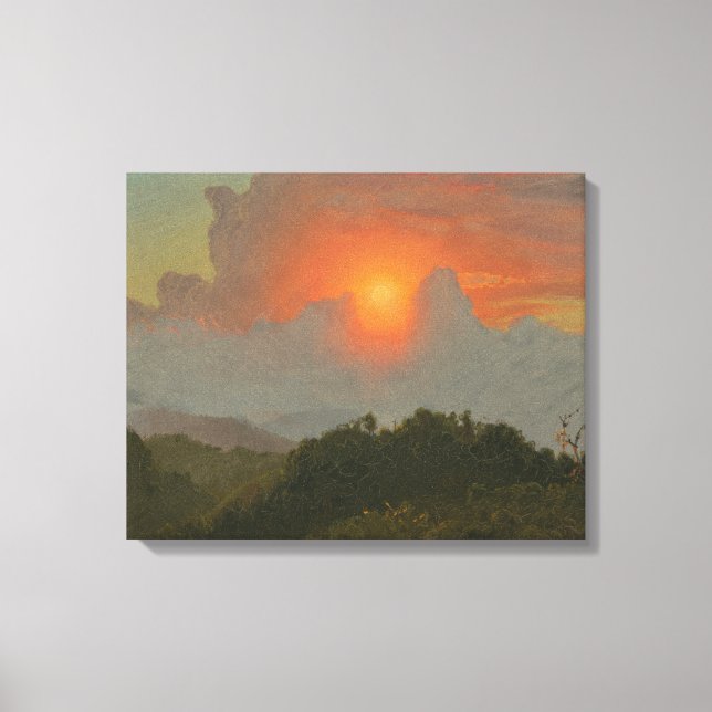 Impressão Em Tela Frederic Edwin Church - Céus Nublados  (Frente)