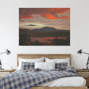 Impressão Em Tela Frederic Edwin Church - Monte Katahdin do Lago 