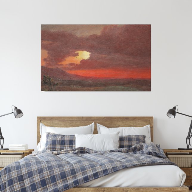 Impressão Em Tela Frederic Edwin Church - Sunset  (Insitu(Quarto))