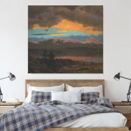 Impressão Em Tela Frederic Edwin Church - Sunset across the Catskill