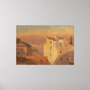 Impressão Em Tela Frederic Edwin Church - Telhados, Roma, Itália