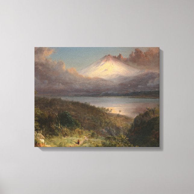 Impressão Em Tela Frederic Edwin Church - Vista do Cotopaxi  (Frente)