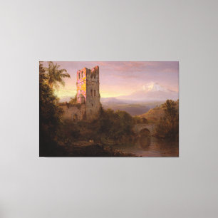 Impressão Em Tela Frederic Edwin Church - Vulcão Chimborazo 