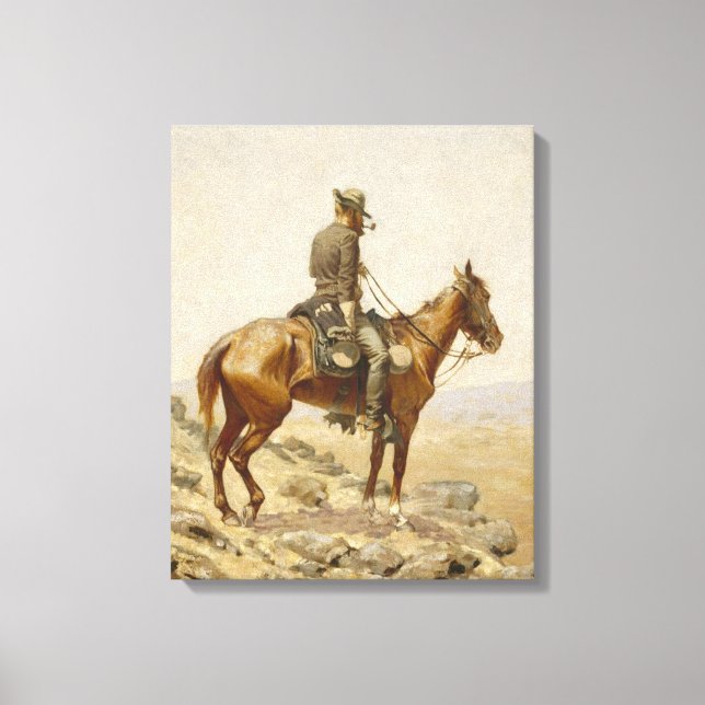 Impressão Em Tela Frederic Remington - A Pesquisa (Frente)