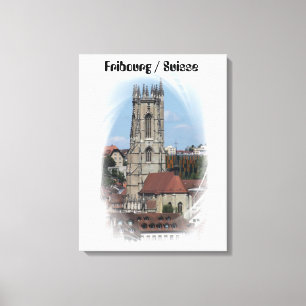 Impressão Em Tela Freiburg, Fribourg pressão em linho de cunha/