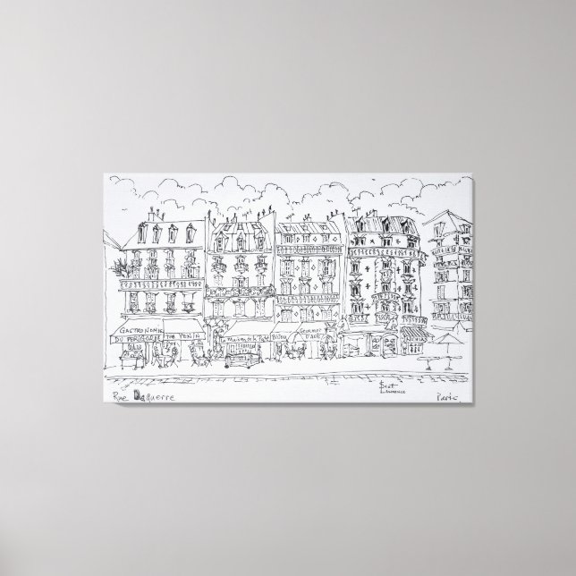 Impressão Em Tela Frentes de Tempestade ao longo de Rue Daguerre | P (Frente)