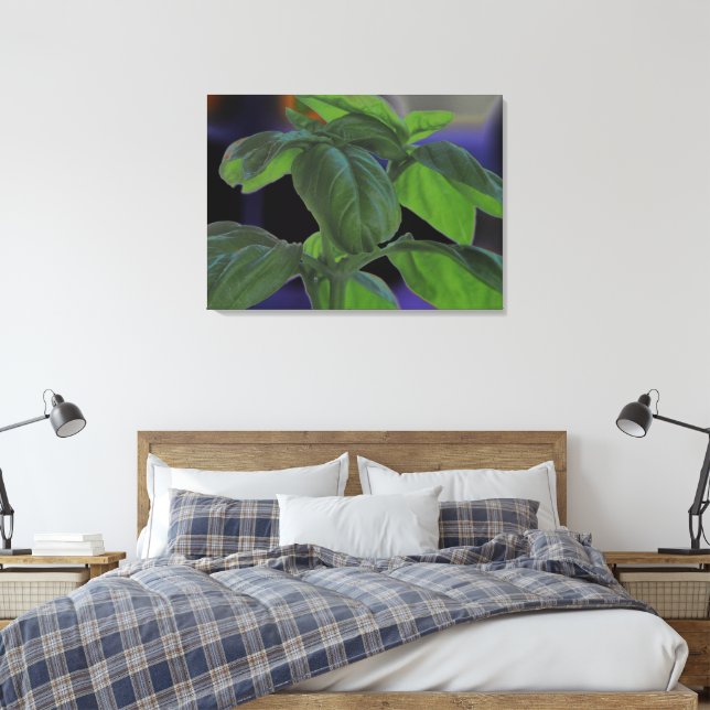 Impressão Em Tela Fresco de Manjericão (Insitu(Quarto))