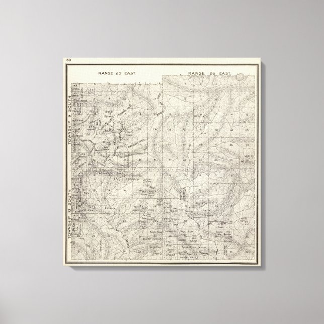 Impressão Em Tela Fresno County, Califórnia 23 (Frente)